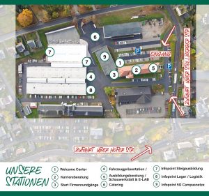 Anfahrt und Geländeplan